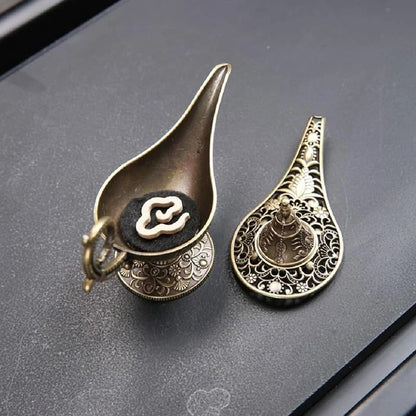 Antique Style Metal Incense Burner And Candle Holder