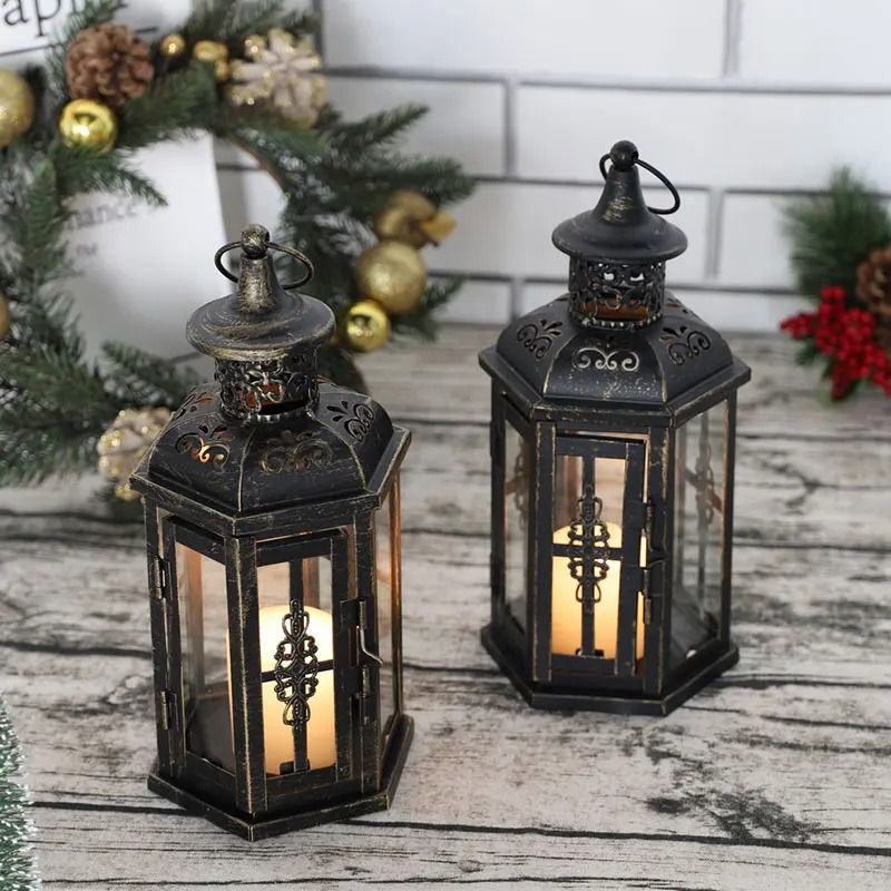 Vintage Nordic Hanging Lantern Candle Holder For Home And Wedding Decor