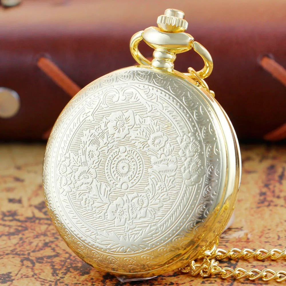 Exquisite Quartz Pocket Watch To My Grandpa, Necklace Chain Watches for Grandad, Fathers Day Birthday Holiday Gifts