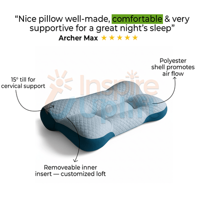 Ergonomic Goose Down Pillow with Cervical Neck Support