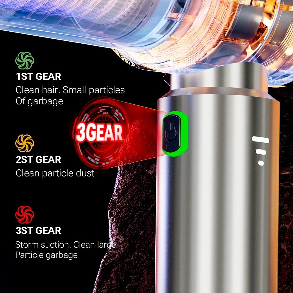 Mini Car Vacuum Cleaner 985000Pa Powerful Wireless Handheld Portable Cleaner