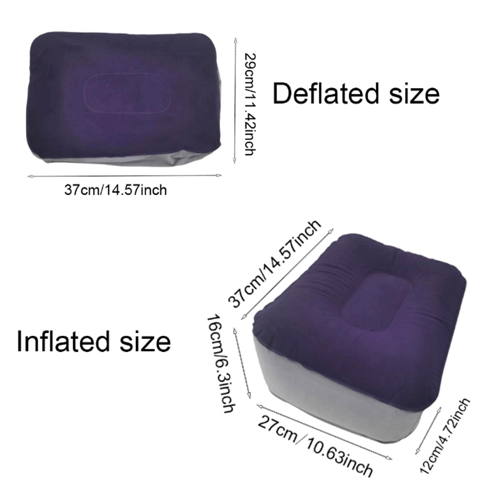 Inflatable Footrest Pillow PVC Foot Rest, Air Pillow Cushion for Travel, Office, Home, Under Desk, Relaxing Feet Tools