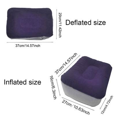 Inflatable Footrest Pillow PVC Foot Rest, Air Pillow Cushion for Travel, Office, Home, Under Desk, Relaxing Feet Tools