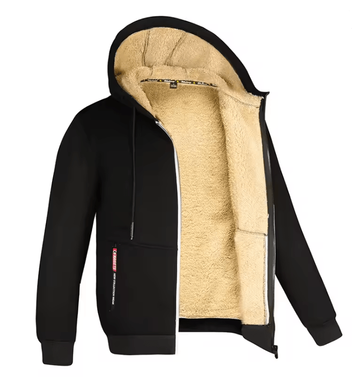 Mens Full Zip Fleece Hoodie Casual Winter Jacket for Sports and Streetwear