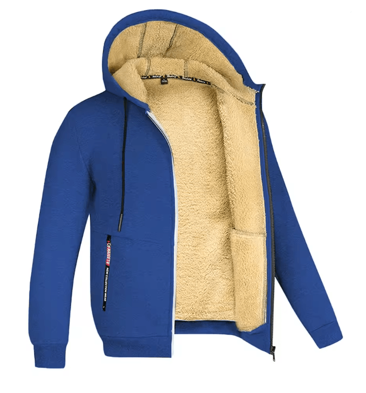 Mens Full Zip Fleece Hoodie Casual Winter Jacket for Sports and Streetwear