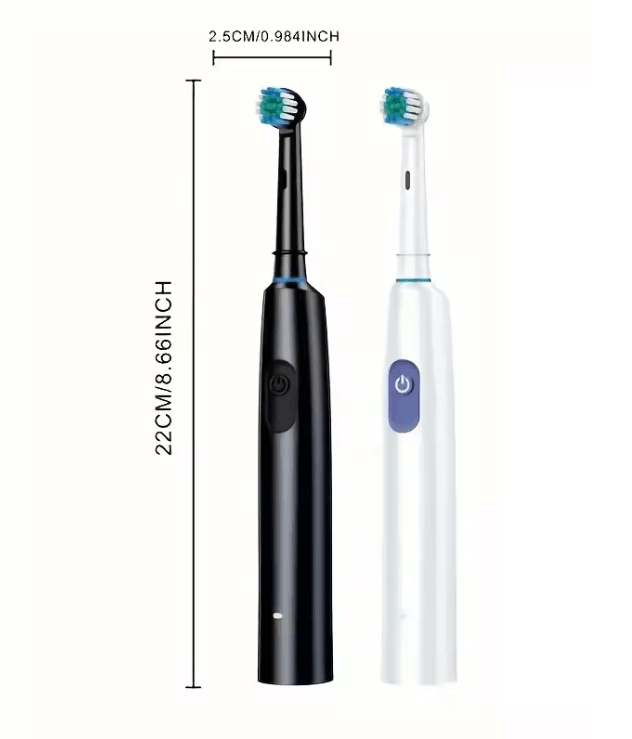 Rechargeable Rotary Electric Toothbrush for Adults with 8 Soft Brush Heads