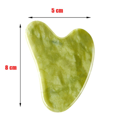 Rose Quartz Gua Sha Tools, Natural Stone Jade Gouache Scraper Neck Massager for Face Lifting, Wrinkle Remover & Beauty