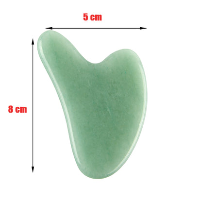 Rose Quartz Gua Sha Tools, Natural Stone Jade Gouache Scraper Neck Massager for Face Lifting, Wrinkle Remover & Beauty