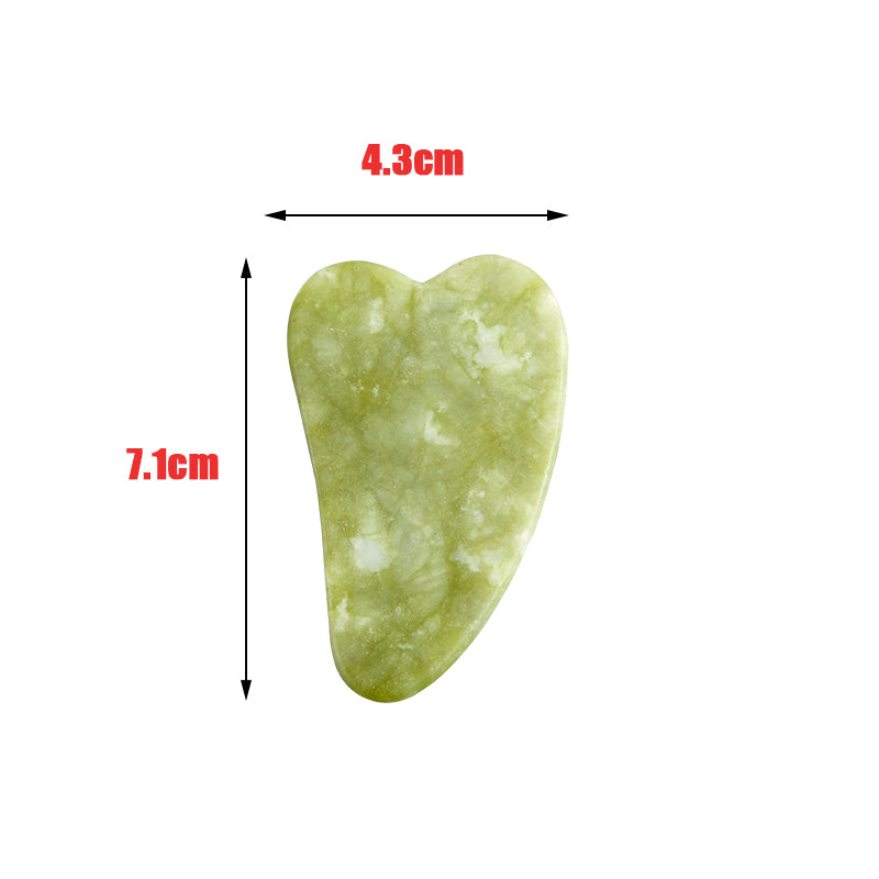 Rose Quartz Gua Sha Tools, Natural Stone Jade Gouache Scraper Neck Massager for Face Lifting, Wrinkle Remover & Beauty