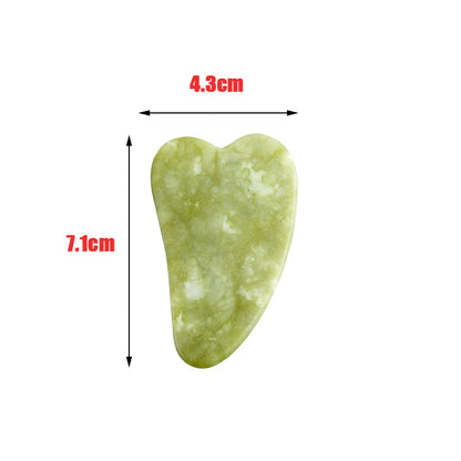 Rose Quartz Gua Sha Tools, Natural Stone Jade Gouache Scraper Neck Massager for Face Lifting, Wrinkle Remover & Beauty