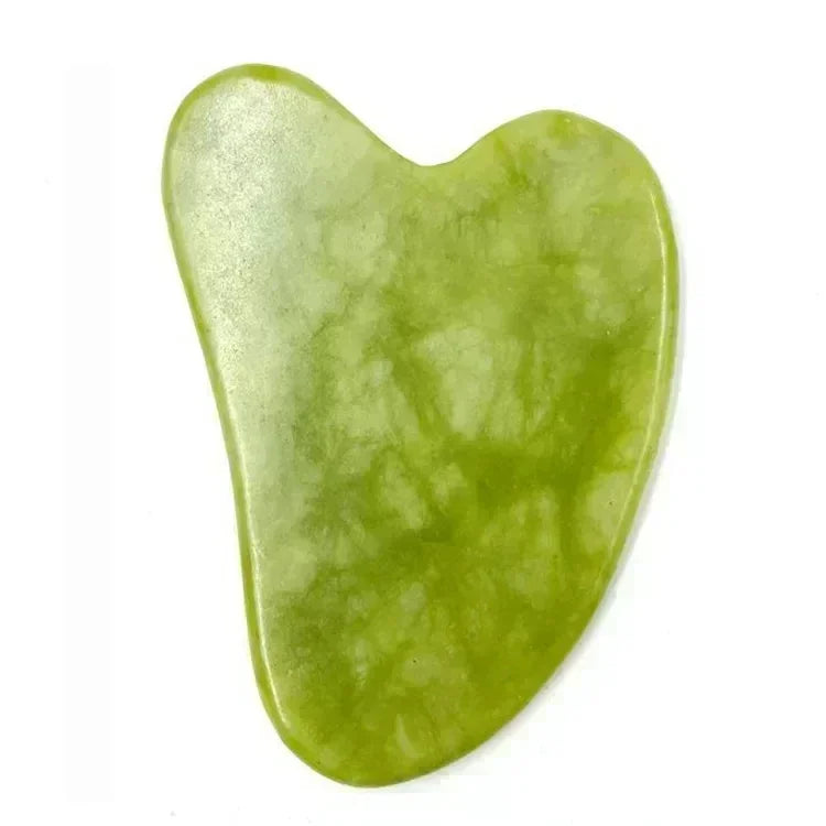 Natural Jade Roller and Gua Sha Face Massage Set for Skin Care and Relaxation
