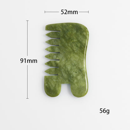 Natural Jade Comb Gua Sha Board Jade Massager for SPA Acupuncture Body Scraping Gouache Scraper Facial Skin Beauty Tool