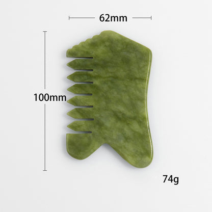 Natural Jade Comb Gua Sha Board Jade Massager for SPA Acupuncture Body Scraping Gouache Scraper Facial Skin Beauty Tool