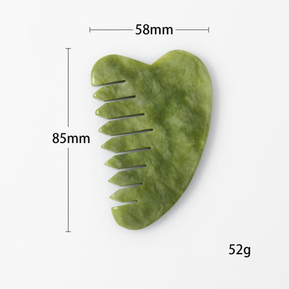 Natural Jade Comb Gua Sha Board Jade Massager for SPA Acupuncture Body Scraping Gouache Scraper Facial Skin Beauty Tool