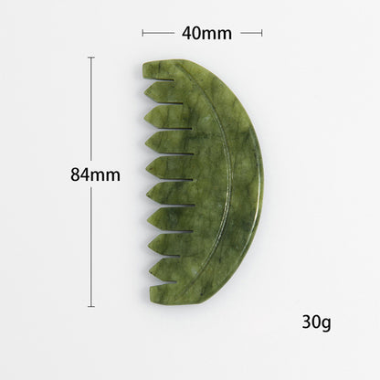 Natural Jade Comb Gua Sha Board Jade Massager for SPA Acupuncture Body Scraping Gouache Scraper Facial Skin Beauty Tool