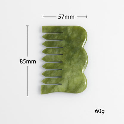 Natural Jade Comb Gua Sha Board Jade Massager for SPA Acupuncture Body Scraping Gouache Scraper Facial Skin Beauty Tool