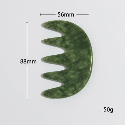 Natural Jade Comb Gua Sha Board Jade Massager for SPA Acupuncture Body Scraping Gouache Scraper Facial Skin Beauty Tool