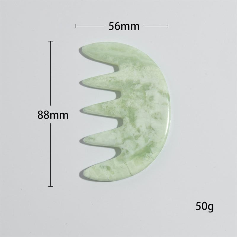 Natural Jade Comb Gua Sha Board Jade Massager for SPA Acupuncture Body Scraping Gouache Scraper Facial Skin Beauty Tool
