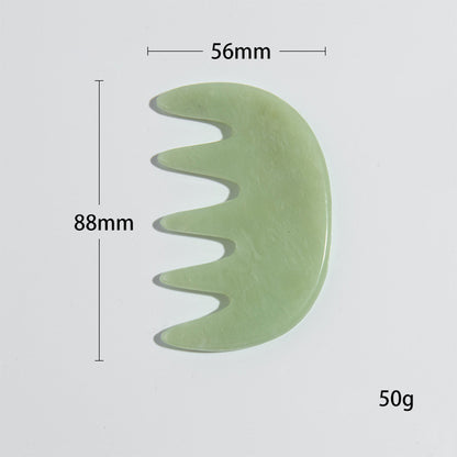 Natural Jade Comb Gua Sha Board Jade Massager for SPA Acupuncture Body Scraping Gouache Scraper Facial Skin Beauty Tool