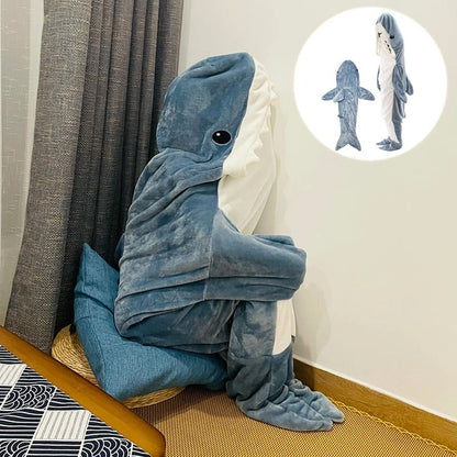 Wearable Shark Sleeping Bag Pajamas Blanket