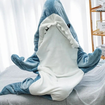 Wearable Shark Sleeping Bag Pajamas Blanket