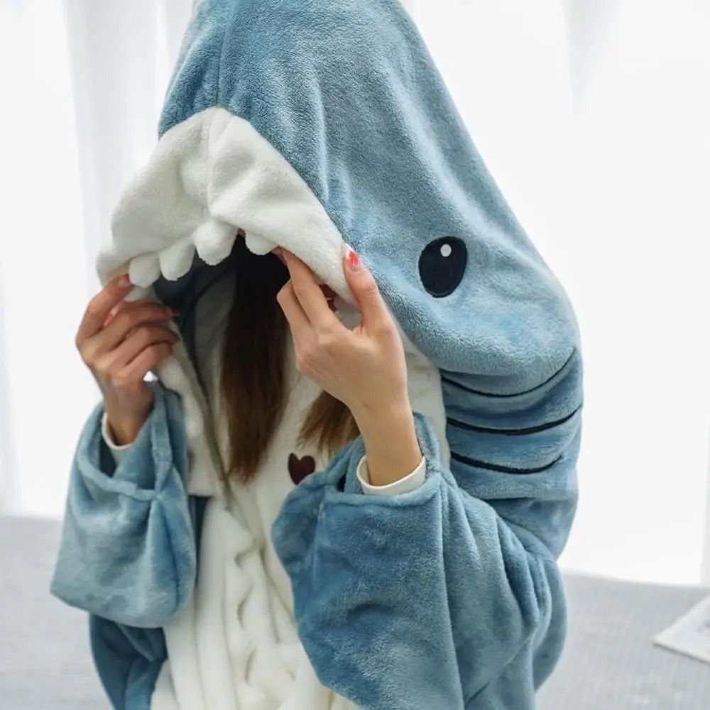 Wearable Shark Sleeping Bag Pajamas Blanket