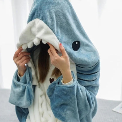Wearable Shark Sleeping Bag Pajamas Blanket