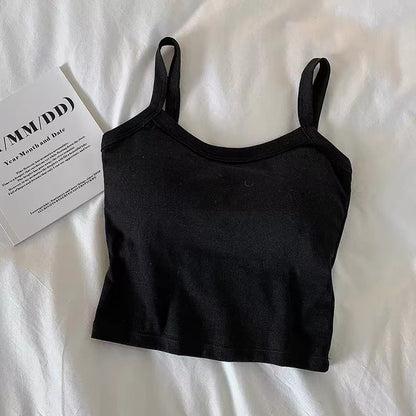 Womens Sexy Sleeveless Crop Top Soft Stretch Tube Top Camisole Fashion Vest