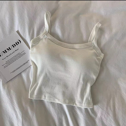 Womens Sexy Sleeveless Crop Top Soft Stretch Tube Top Camisole Fashion Vest