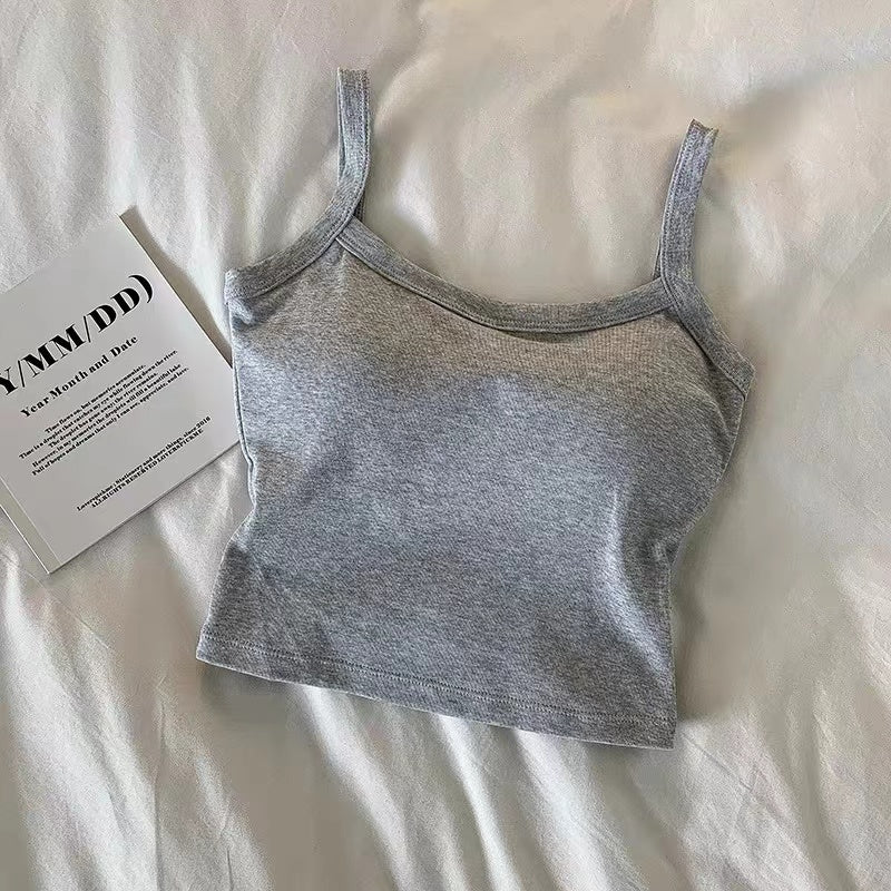 Womens Sexy Sleeveless Crop Top Soft Stretch Tube Top Camisole Fashion Vest