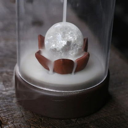 Backflow Incense Burner with Windproof Cover for Home and Office Decor