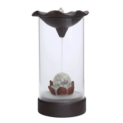 Backflow Incense Burner with Windproof Cover for Home and Office Decor