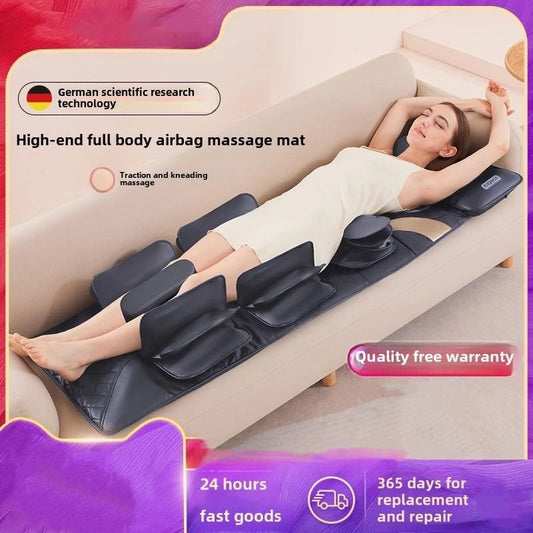 Full Body Heated Vibration Massage Mat with Airbag Traction and Remote Control