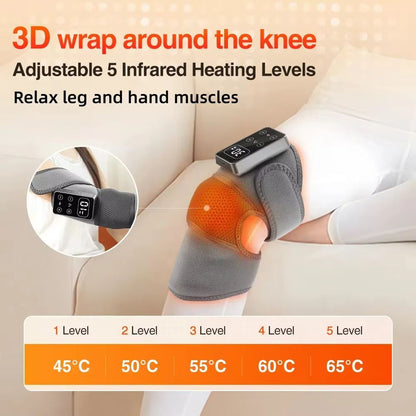 Electric Knee Massager with Heat & Vibration – Joint Pain Relief and Muscle Relaxation Pad