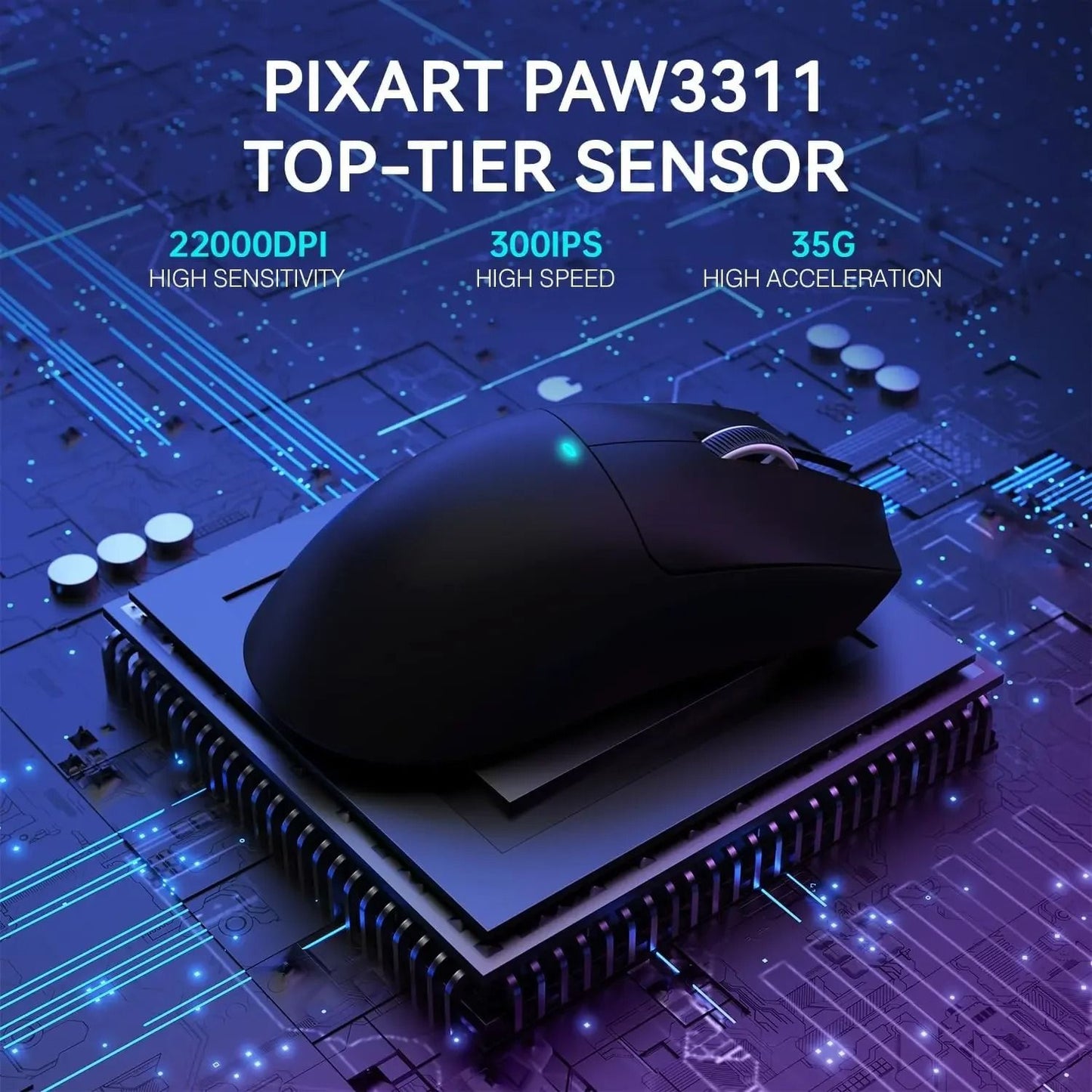 X11 Wireless Gaming Mouse with RGB Dock & 22K DPI Precisionc