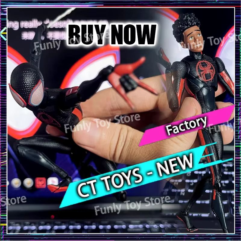 Miles Morales Spider-Man Action Figure – Across the Spider-Verse Collectible Anime Figurine Toy