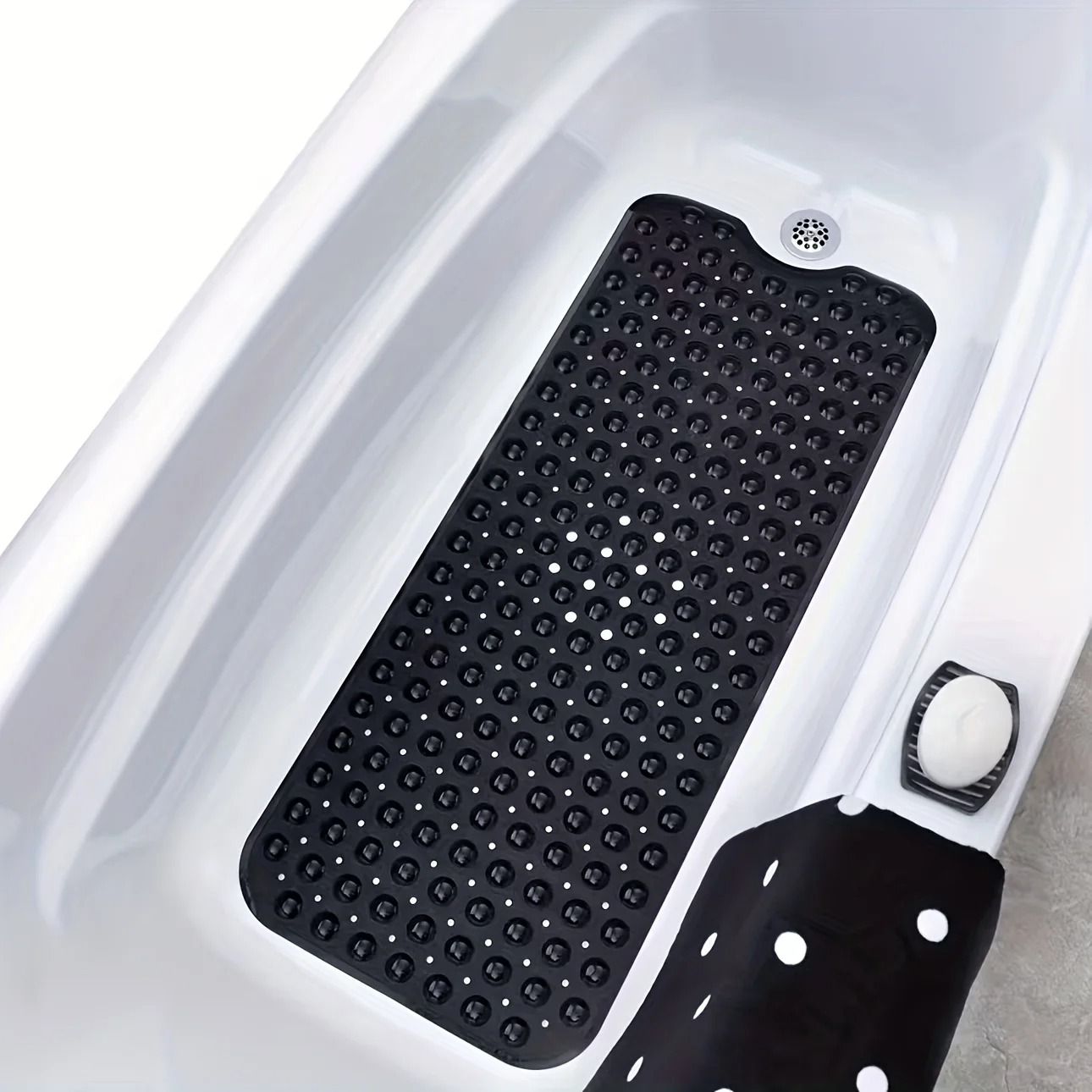 Non Slip Shower Mat with Drain Holes and Suction Cups