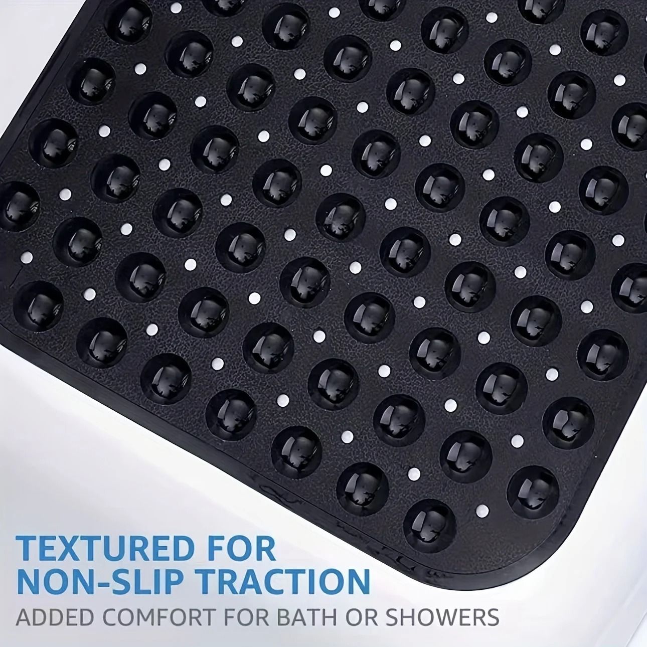 Non Slip Shower Mat with Drain Holes and Suction Cups
