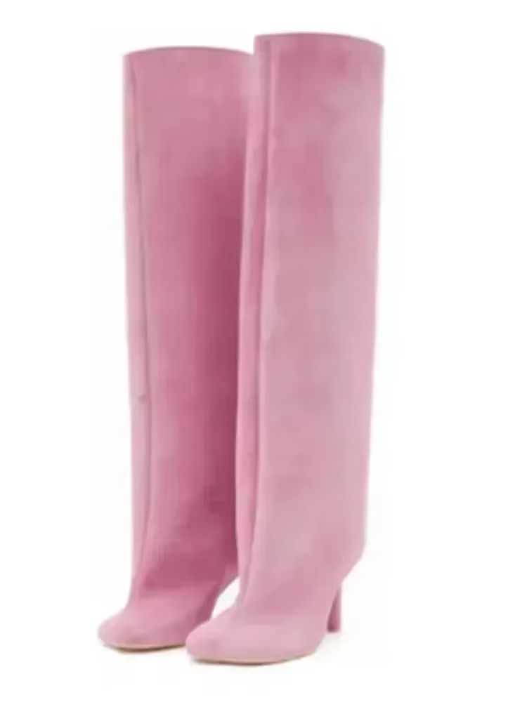 Autumn Winter Women's Knee High Boots – 6cm Slim High Heels, Round Toe Fashion Long Boots, Knight-Inspired Style