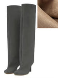 gray plush lining