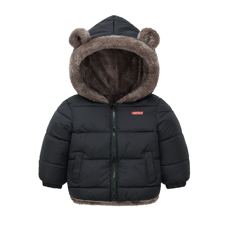 Cozy Winter Warm Coat for Kids, Hooded Baby Boys Girls Jacket in Soft Cotton & Fleece Insulated Padded Outerwear