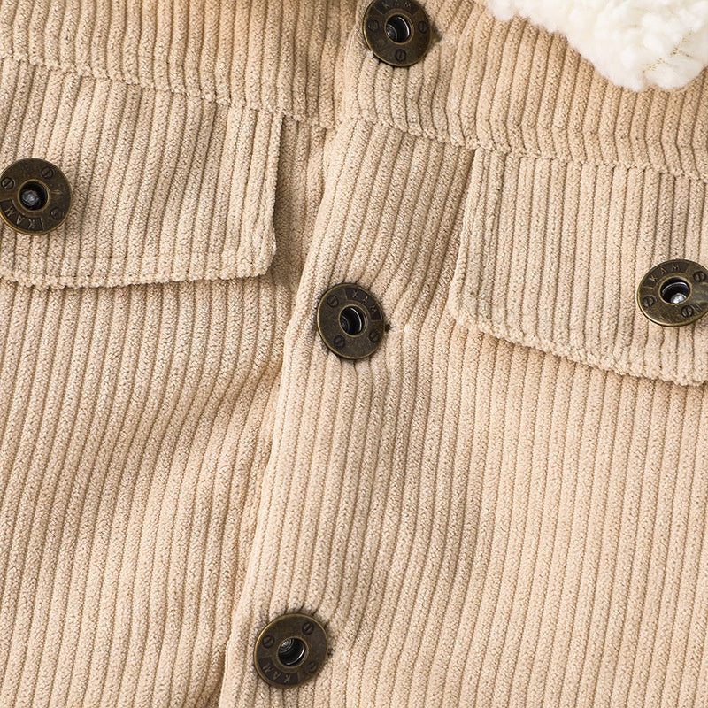 Warm Jacket Outwear For Newborn Baby Boy, Casual Fashion Winter Cotton Coat with Long Sleeve, Toddler Kids