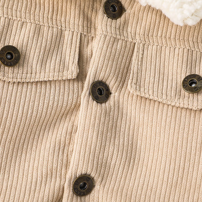 Warm Jacket Outwear For Newborn Baby Boy, Casual Fashion Winter Cotton Coat with Long Sleeve, Toddler Kids