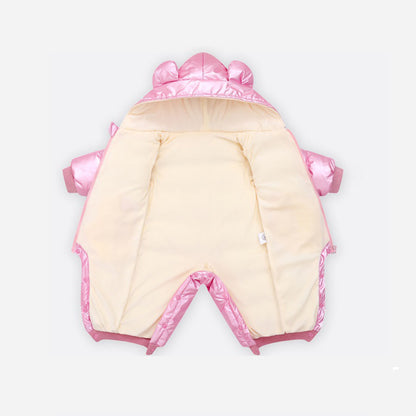 2025 Baby Winter Snowsuit Plus Velvet, Waterproof No-Wash Baby Jumpsuit Romper with Hood for Newborn Infant Boy & Girl