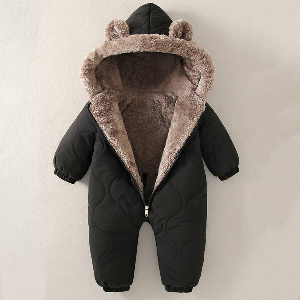 Newborn Baby Girl Clothes, Baby Boy Jumpsuit: Winter Snowsuit with Plus Velvet, Thick 0-3 Years Romper Overalls Toddler