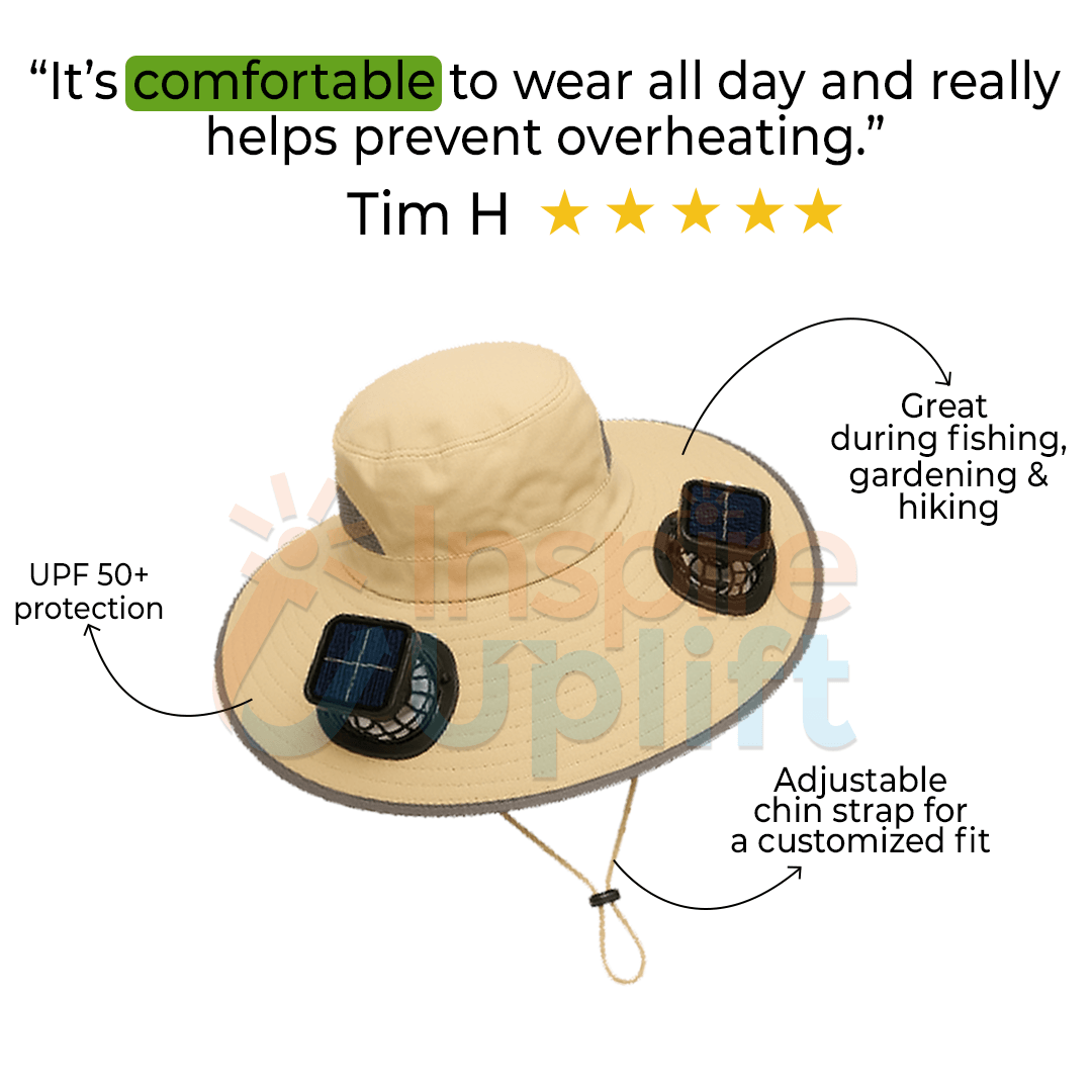 Outdoor Solar Wide Brimme Sun Hat With Fan