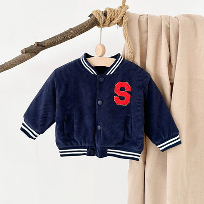 Baby Winter Clothes, Infant Boys Astronaut Jacket with Cartoon Print, Cotton Thick Warm Coat for Kids Outerwear