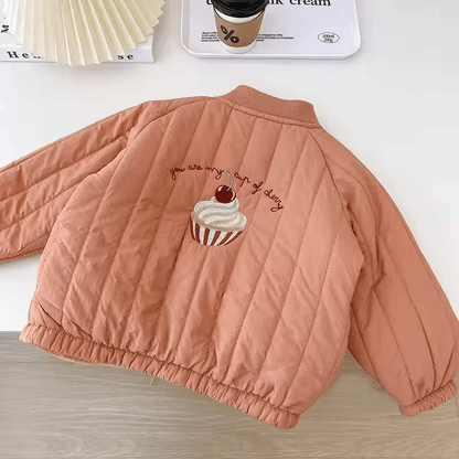 Adorable Toddler Baby Boy Girl Jackets for Spring, Autumn, Long Sleeve Embroidery Fleece Cotton Kids Coats Outerwear