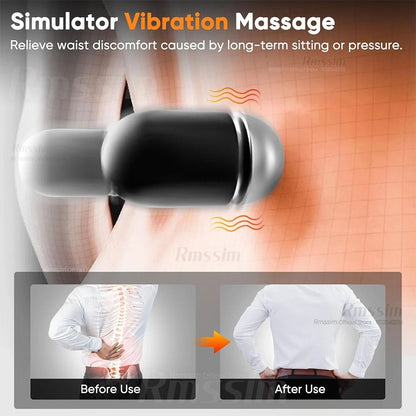 Electric Lumbar Support Pillow with Heat and Vibration Therapy