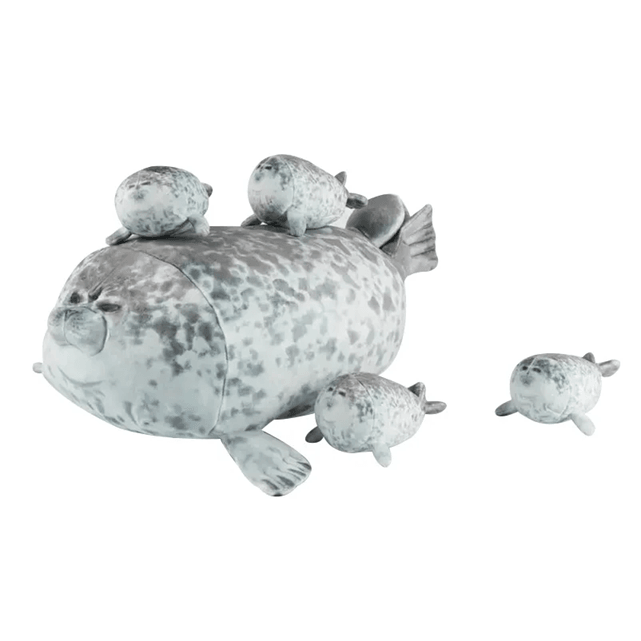 Mother and Son Seal Plush Toy Set 40 cm 5Piece Plush Seal Family